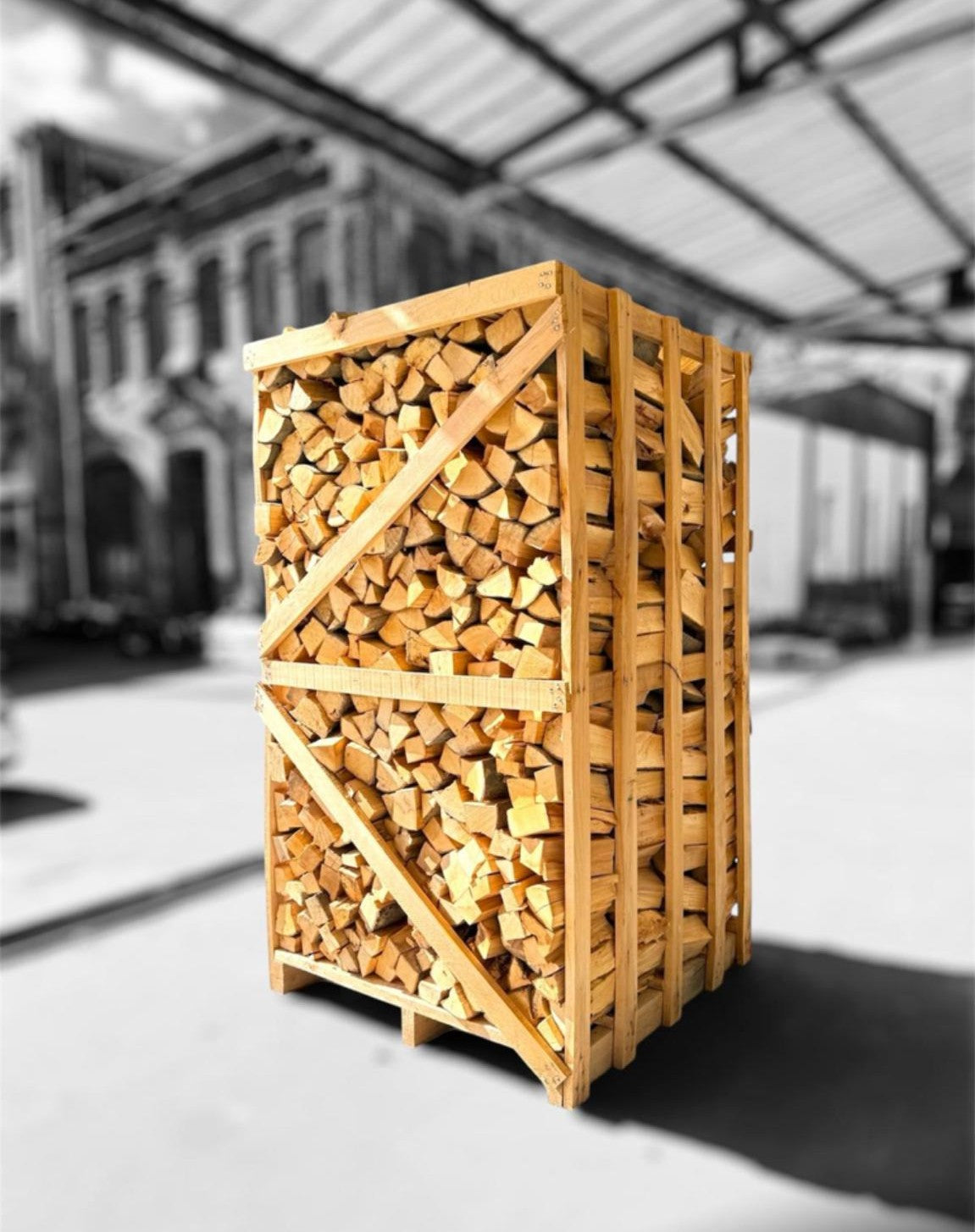 Brennholz Palette Trocken - 1,9 Raummeter Buche - Kammergetrocknet