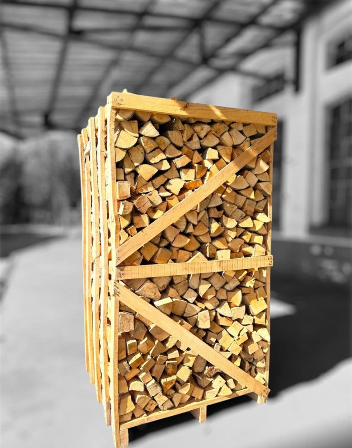 Brennholz Palette Trocken - 1,9 Raummeter Buche - Kammergetrocknet